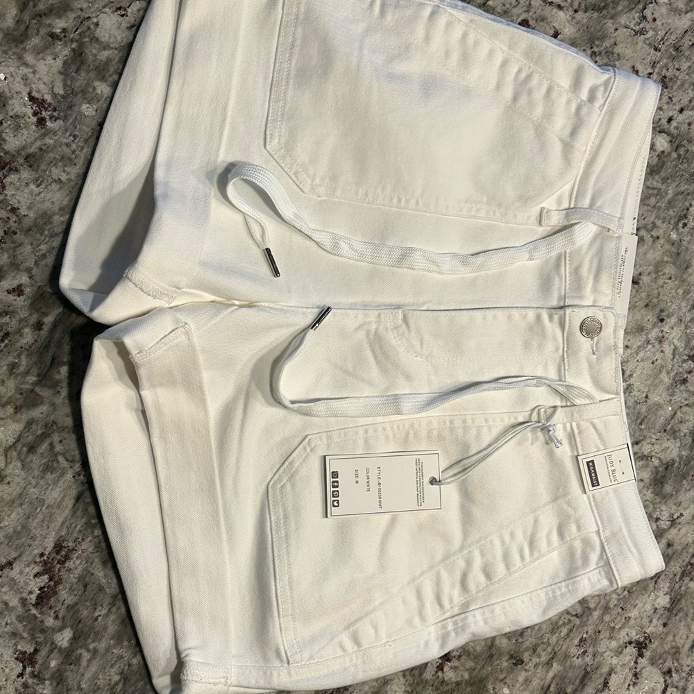 Judy Blue High Waist White Denim Shorts